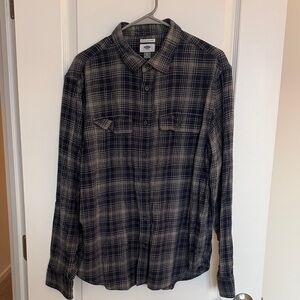 Old Navy Dark Blue Checkered Shirt